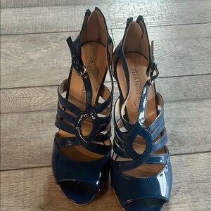 Franco Sarto Blue Strappy Heels for Special Occasions